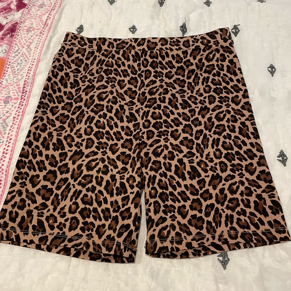 EUC American Eagle Cheetah High Waisted Bike Biker Shorts